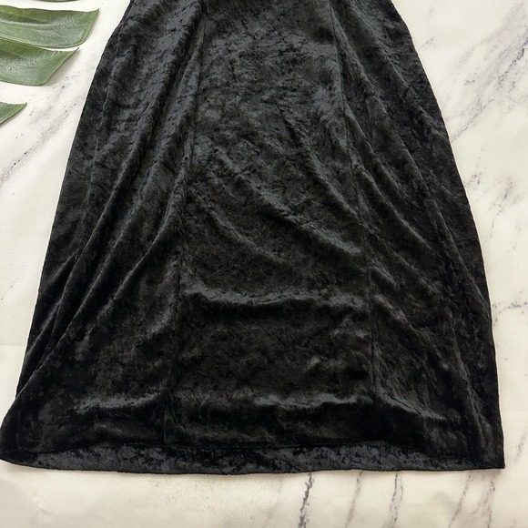 All That Jazz Womens Velvet Cocktail Dress Size L New Black Beaded Choker 90s - Picture 9 of 9